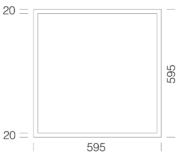 Panou led, 830 Rodi UGR<19 4000K 39 W 4002 lm pentru tavan fals 595x595mm