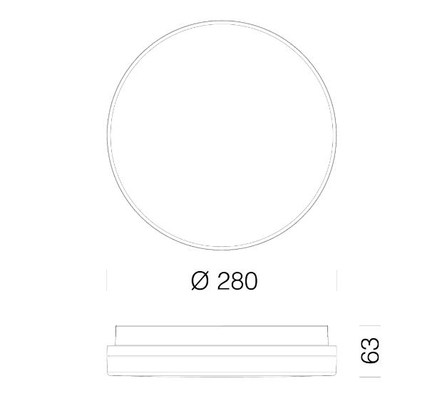 Aplica/Plafoniera 745 Oblò J 2.0 - ON OFF 19W 2026 lm - 4000 K - CRI ≥80 antivandal