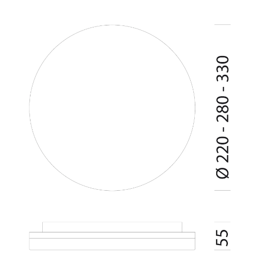 Aplica/Plafoniera Pastilla - 100-240V 18W 1328 lm - 3000 K - CRI >80 IP65 IK07